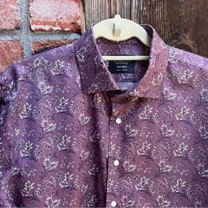 Nordstrom Men's Purple Patterned Shirt 15.5